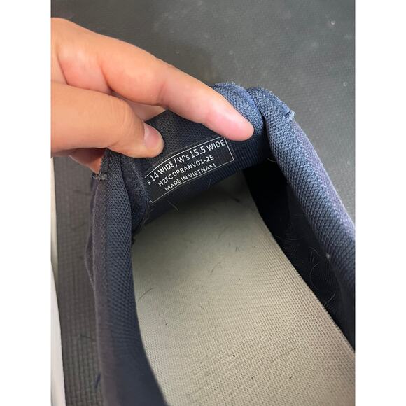 Kizik Prague Navy Blue Size Mens 14‎ Wide Canvas Suede Sneakers Hands Free - Picture 7 of 7